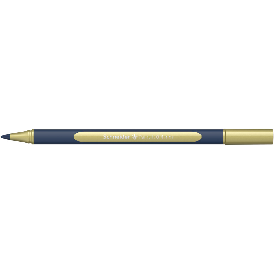 Kunststoffstift, Fineliner, Blau, Gold, Schneiderman Paint-it 0.4mm