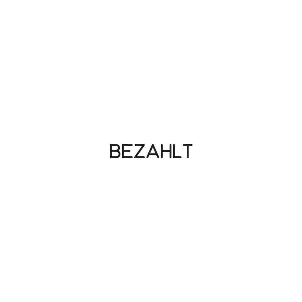 Bezahlt, Text auf Bild, Schriftzug, Logo, Transparenter Hintergrund