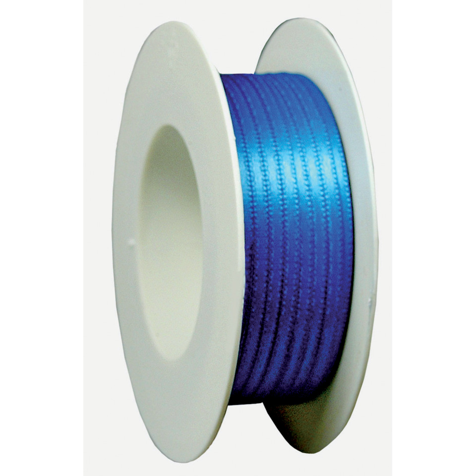 Spule, Satinband, Stoffband, Blau, Rollband
