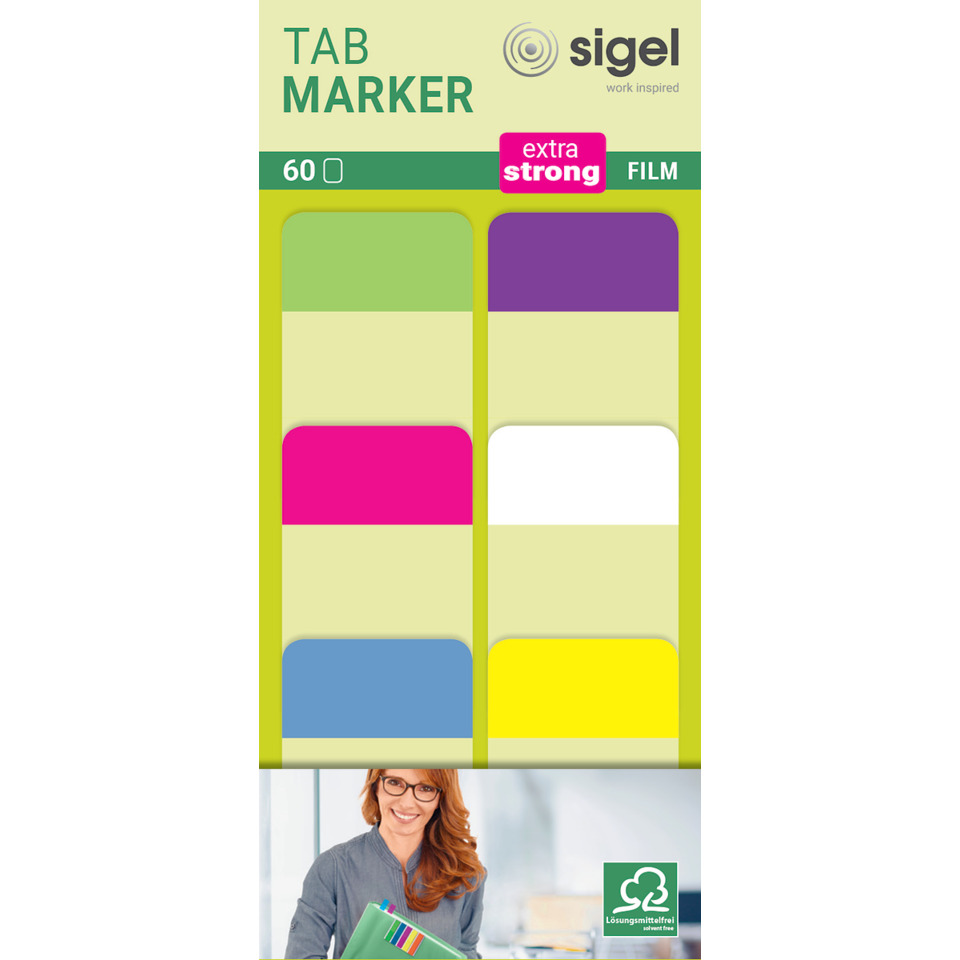Tabmarker, Haftnotizen, Markierband, Sticky Notes, Filmband, Tabmarker, Filme, Klebepunkte, Farbfelder, Paket