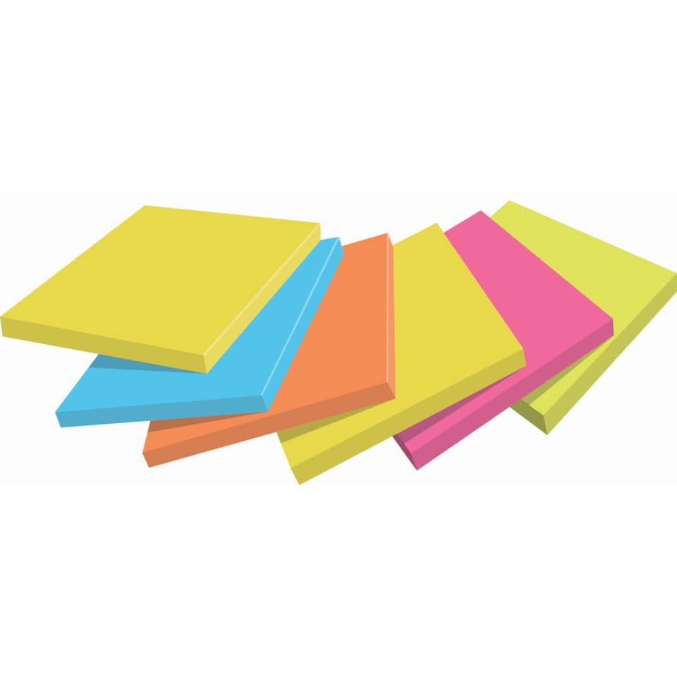 Post-it, Notizblöcke, Schwammartige Klebezettel, Farbig, Papierschnipsel
