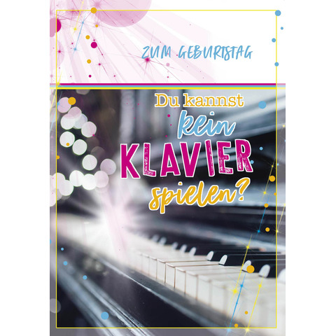 Geburtstagskarte Klavier mit Sound, A4 Apollo 97675