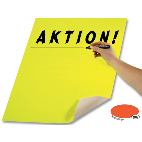 Plakatkarton, 48x68cm, 380g/m², leuchtorange FOLIA 65915
