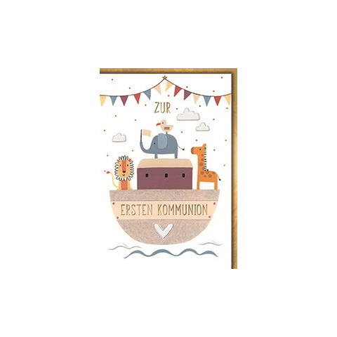 Kommunionskarte, 11,5 x 17 cm  12334