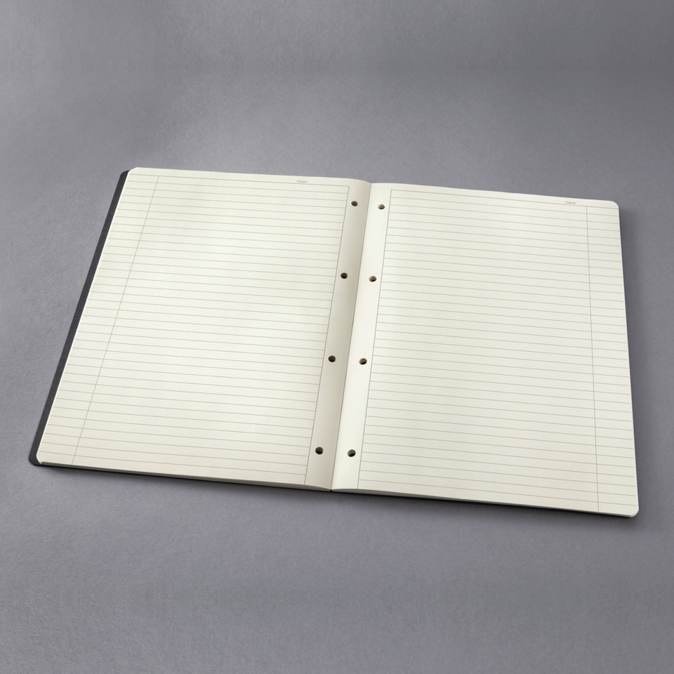 Notizbuch, Linierte Seiten, Punktlochung, Buchumschlag, A4-Format
