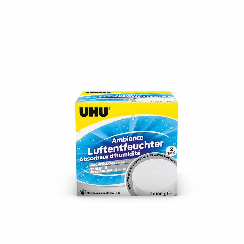 UHU, Luftentfeuchter, Absorber, Nachfüll-Tabletten, 2x100g