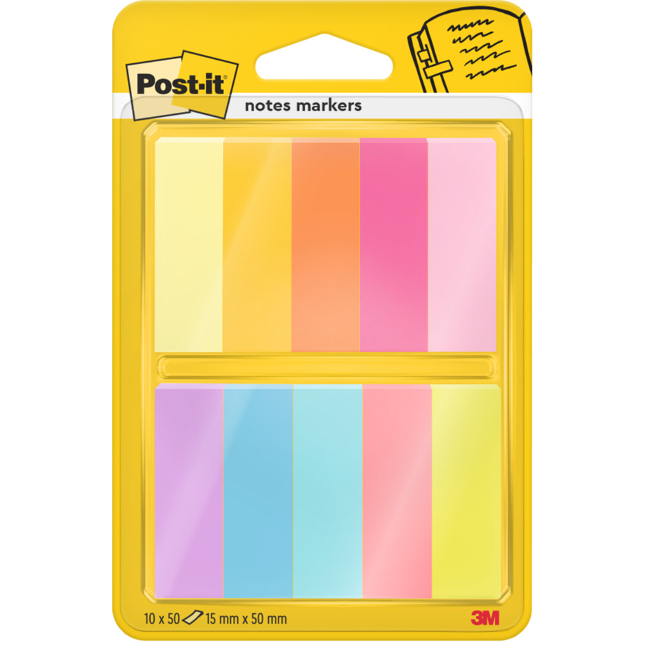 Notizmarker, Post-it, Sticky notes, Pastellfarben, Klebezettel