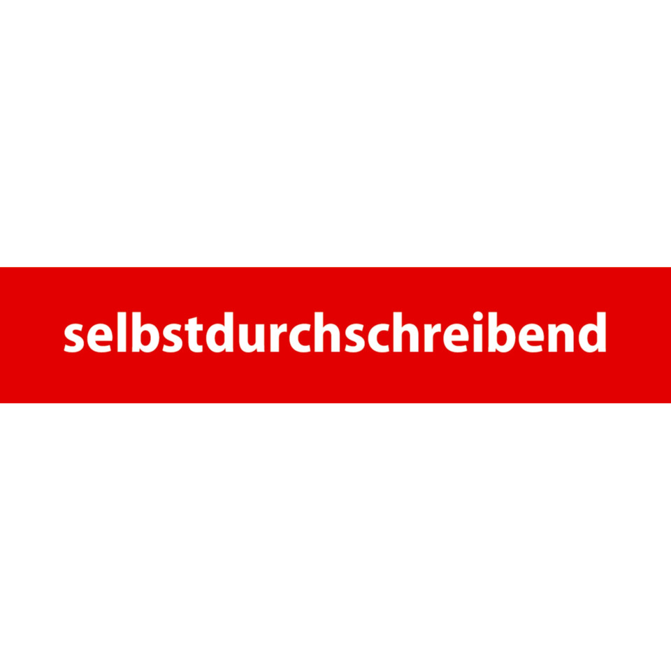 selbstdurschreibend, rote streifen, weißer text, Banner, Grafik