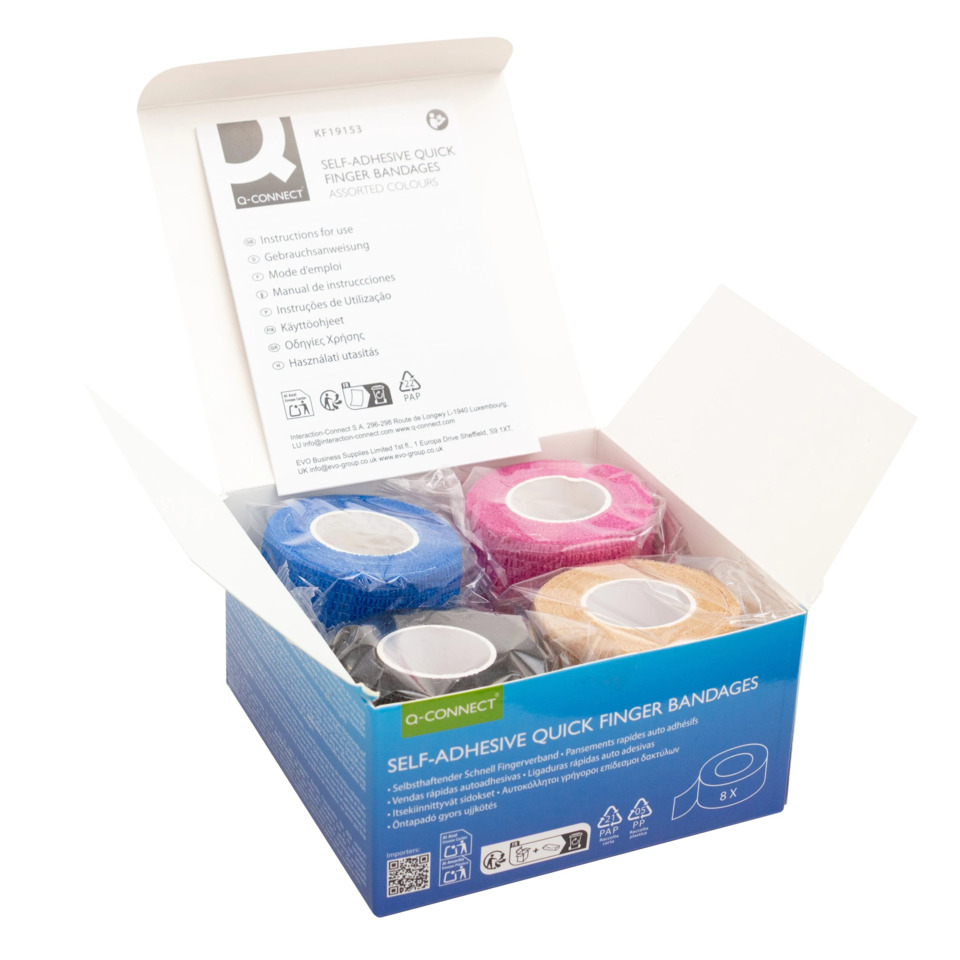 Fingerbandagen, Klebeband, selbstklebend, Verpackung, Farben