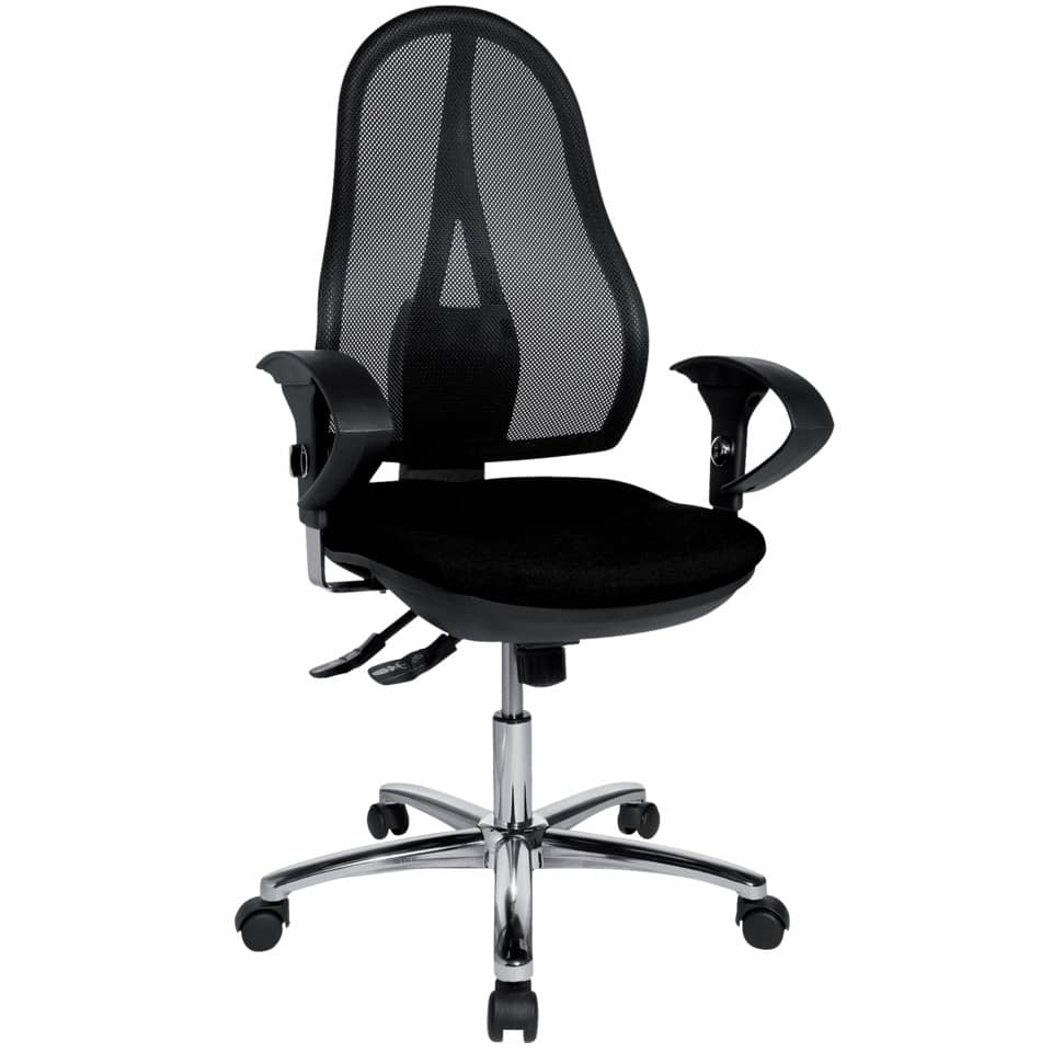 bürostuhl, mesh-rückenlehne, hochbelastung, rollenbasis, verstellbar