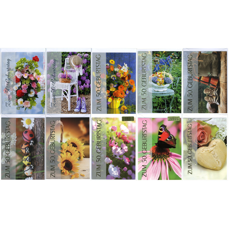 Grußkarte, Geburtstag, Blumen, Geschenkverpackung, Motiv