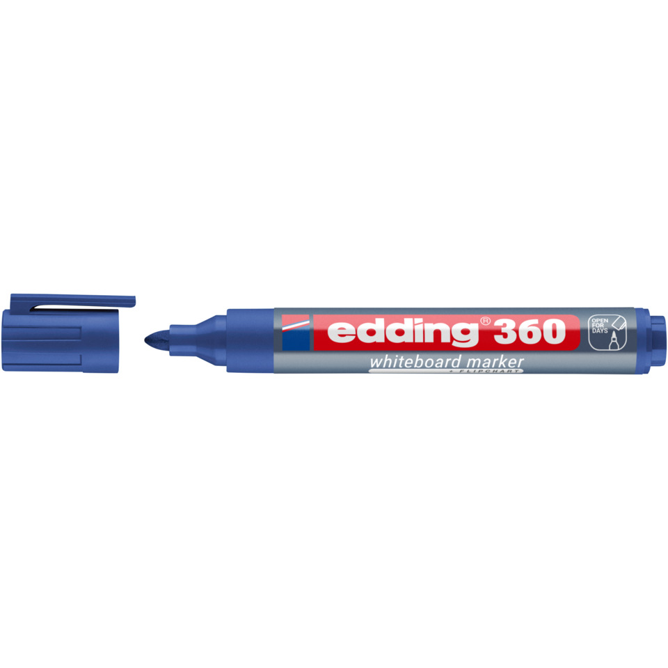Whiteboard-Marker, blauer Marker, edging 360, Tafelstift, abdeckkappe_Rfccke