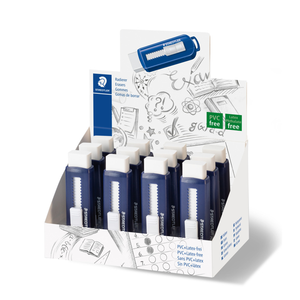 Schmidtkugelschreiber, Korrekturroller, Schneidkappen, blau, PVC frei