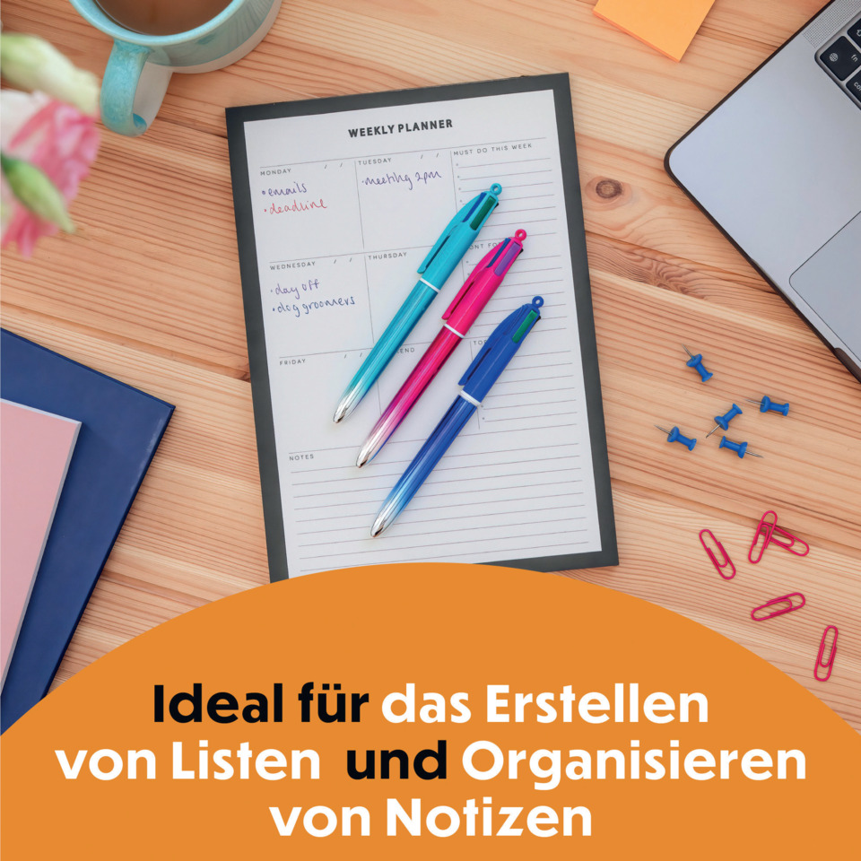 notizblock, kalender, stifte, büromaterial, mixierte-farben