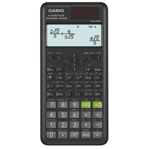 Schulrechner grafik   80x161x11mm CASIO FX87DEPLUS-2