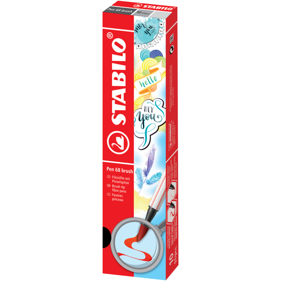 Marker, Kunststoffstift, Filzstift, Pinselspitze, Brush tip