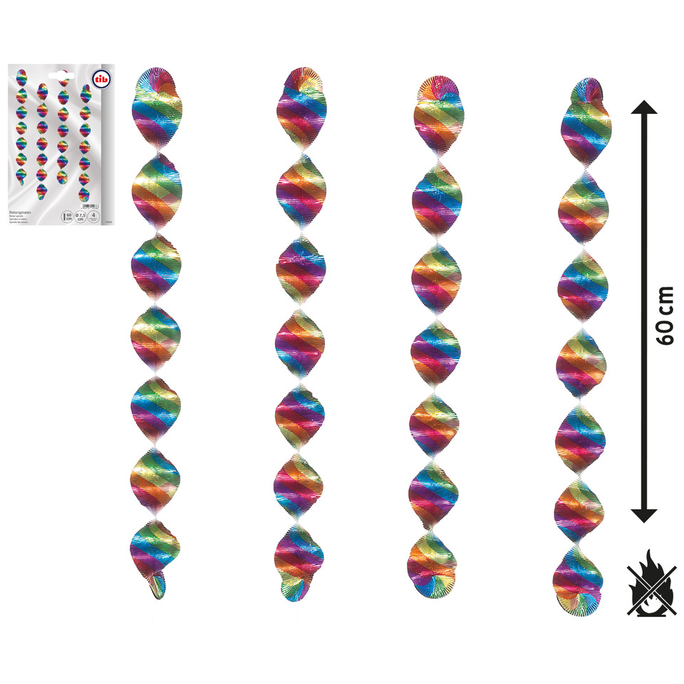 Girlanden, Papiergirlande, Luftballonbunt, Drahtlose Girlande, 60 cm