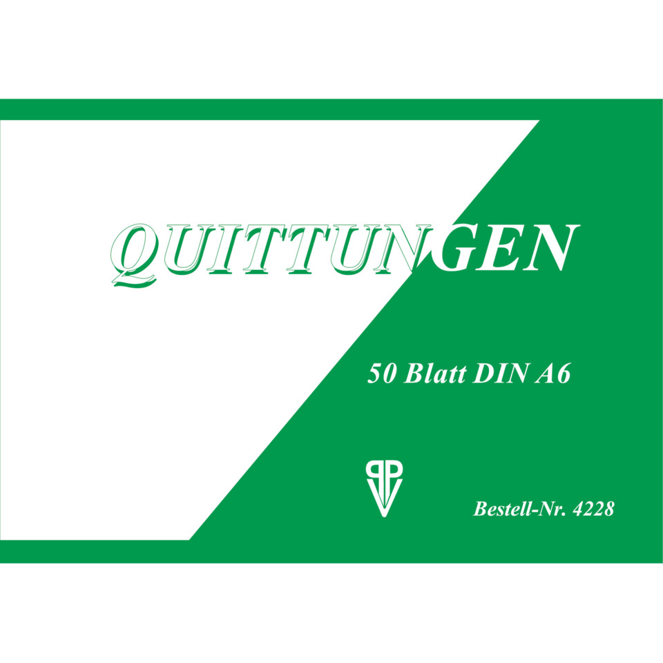 Quittungen, DIN A6, 50 Blatt, Bestell-Nr. 4228, Grün