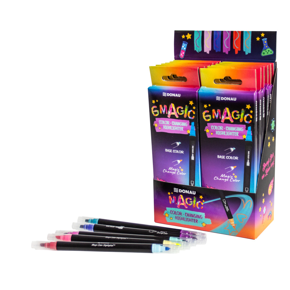 Bunter Highlighter, Farbiges Markerset, Farbwechsel Highlighter, Basisfarbe, Stift-Set