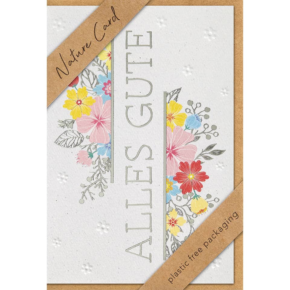 Nature Karte, Blumenmuster, Karte Verpackung, präge Textur, Öko-Verpackung