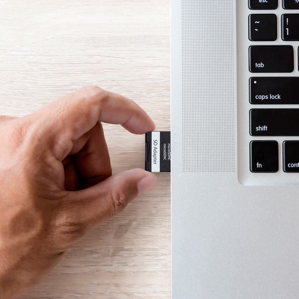 SD Adapter, microSD, Slot, Laptop, Speicherkarte