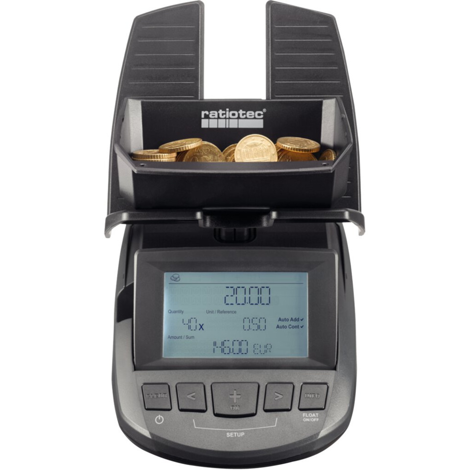 Kassenspender, Münzprüfer, Münzenbehälter, Display, Ratiotec