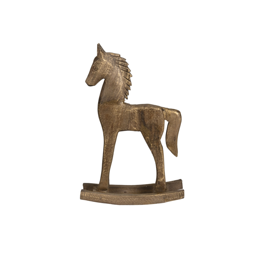 pferd, holzfigur, stute, hufeisenstand, bronzefarben