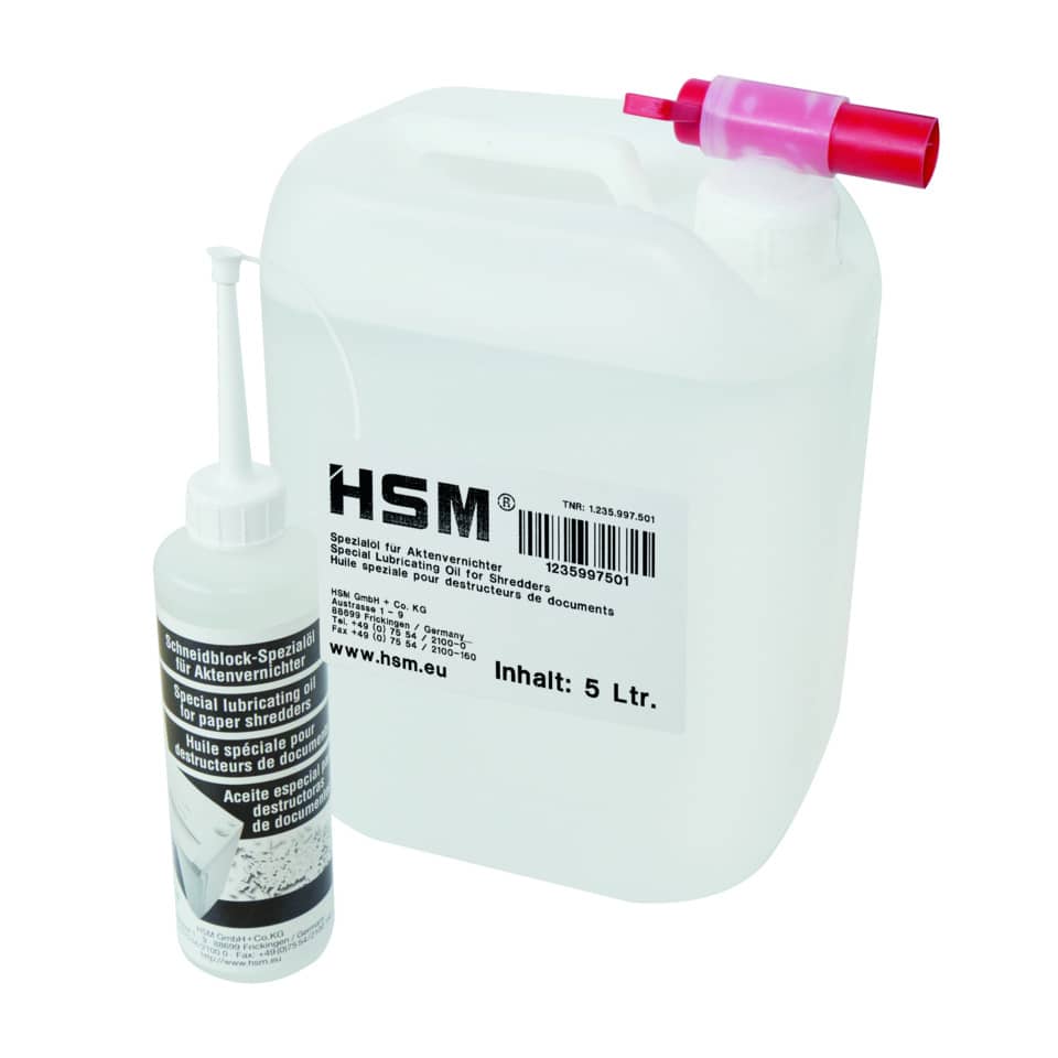 Lubricant, Paper shredder oil, Lubricating oil, 5 L, Container