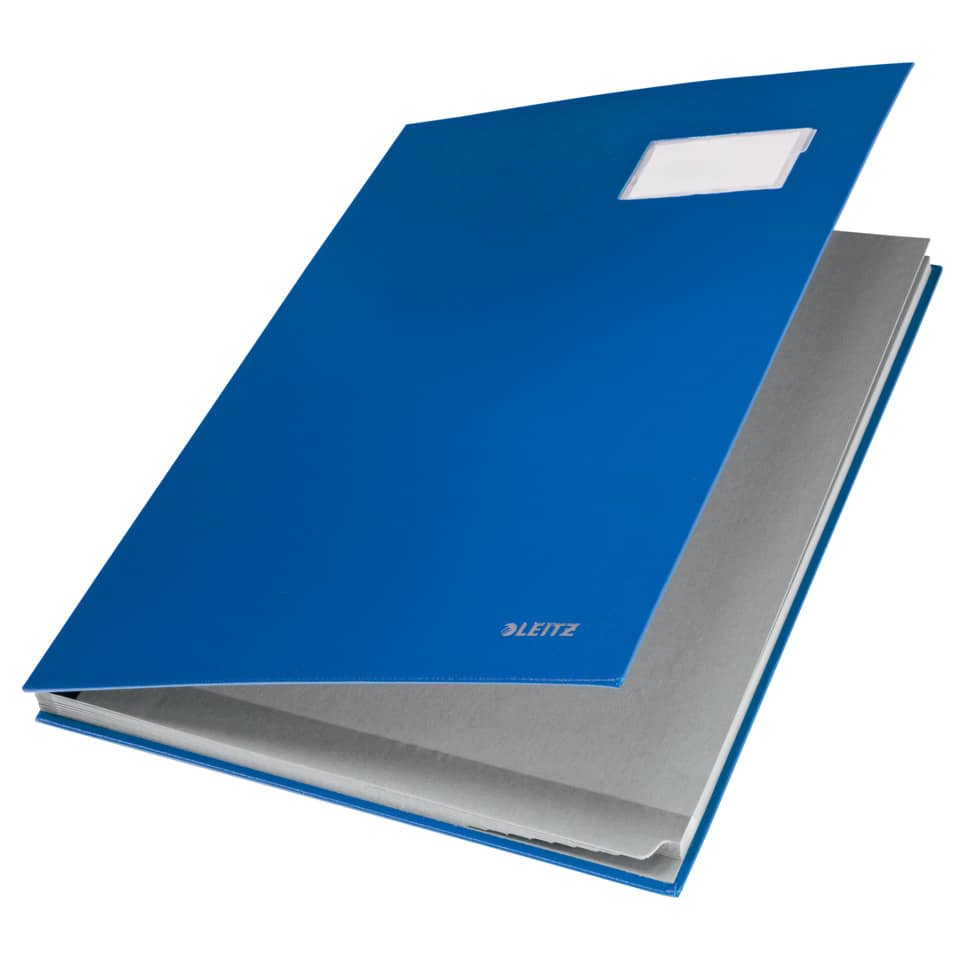 blaues Heft, Ordner, Aktenordner, Kartonhülle, Leitz