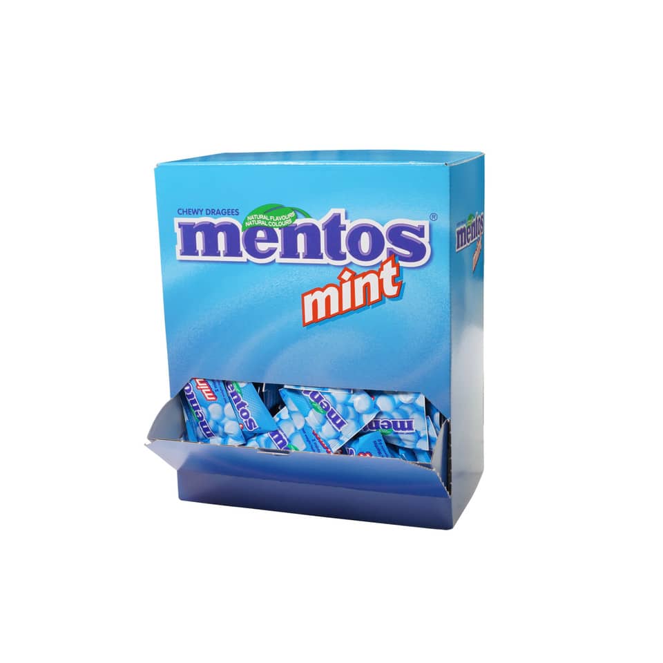mentos, minze, bonbon, verpackung, packung