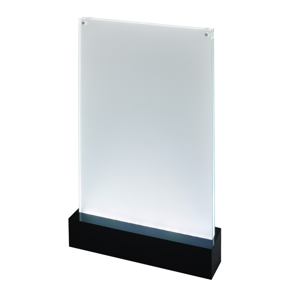 Acrylplatte, LED-Licht, Schreibtisch-Trennwand, Display-Panel, Klarglas