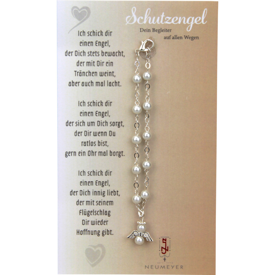 Schutzengel, Armband, Kette, Perlen, Anhänger