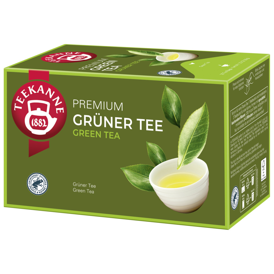 Grüner Tee, Green Tea, Beuteltee, Teekarton, Kartonverpackung
