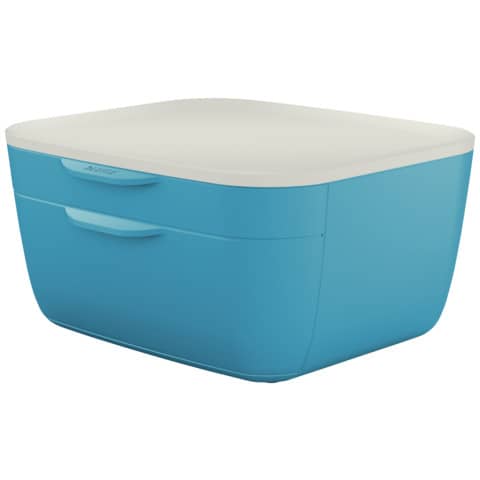Schubladenset Cosy, 2 Schubladen, Polystyrol, blau/hellgrau LEITZ 5357-00-61
