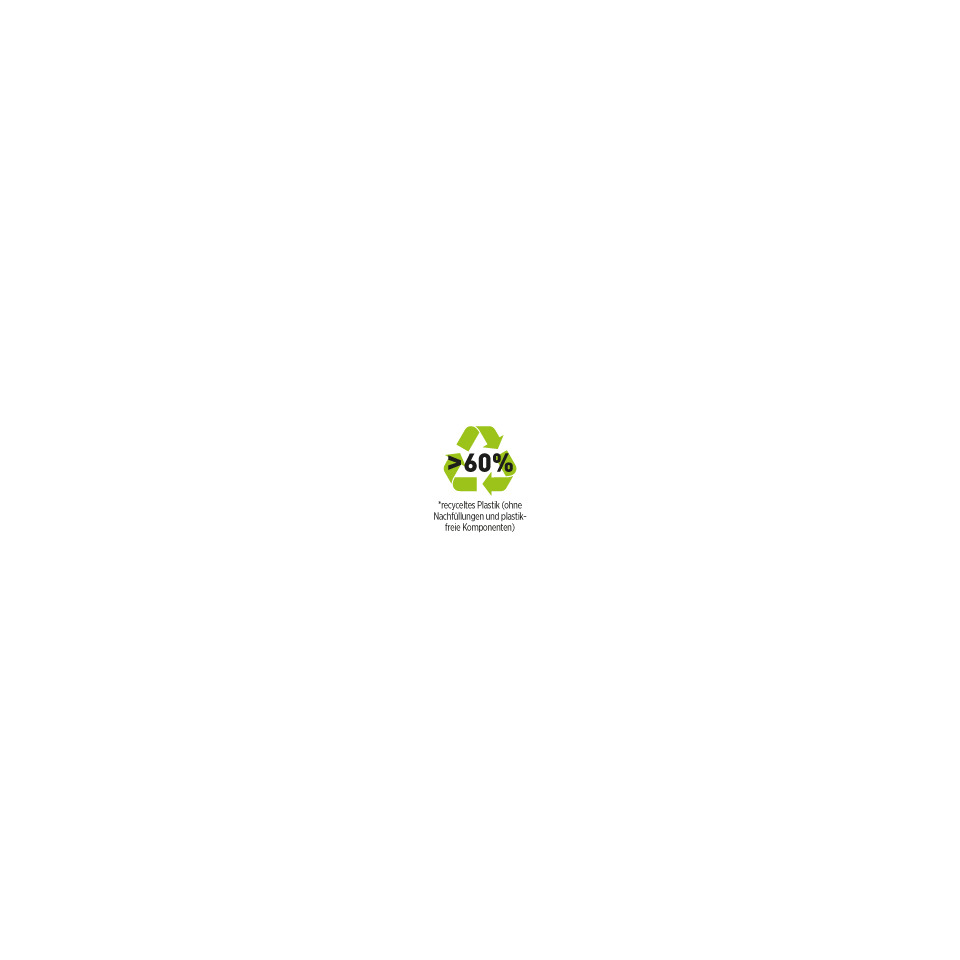 Recycling-Symbol, Plastik-Logo, 60%, Grün, Öko-Etikett