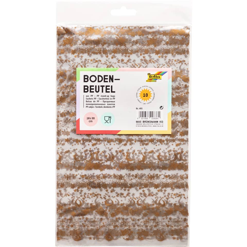 Bodenbeutel, Klebeband, Streuglas, Papierbag, Dekorbänder