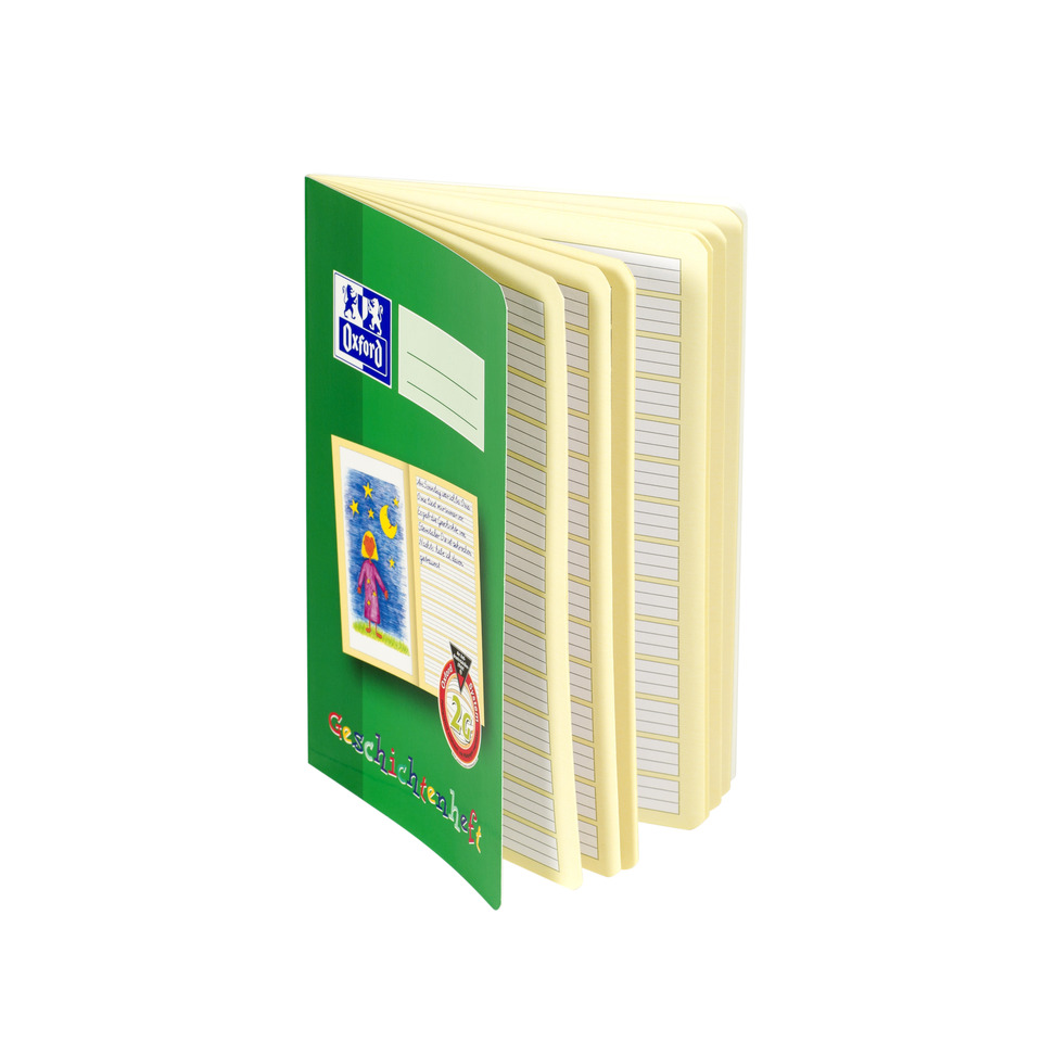 Notizbuch, Ordner, Geschichtenheft, Gelb, Klemmheftung