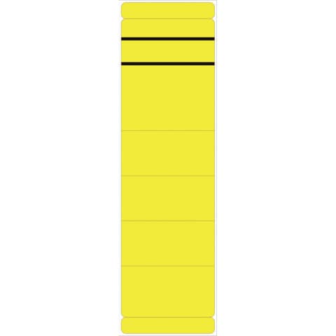Ordnerrückenschild selbstklebend, 60 x 192 mm, breit/kurz, 10 Stück, gelb  5847