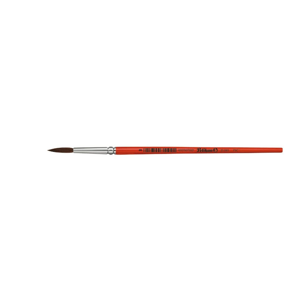 Pinsel, Zeichenpinsel, Künstlerpinsel, Orange, Pinselstiel
