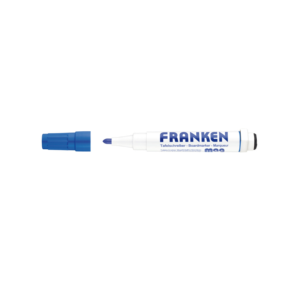 Whiteboard marker, Chisel tip, Blue cap, Marker, Franken