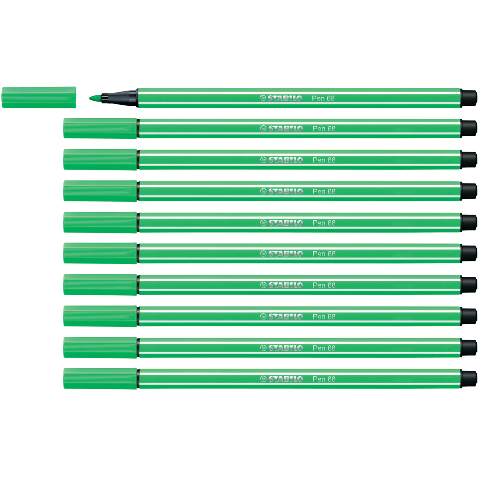 Grün, Kugelschreiber, Marker, Stabilo, Pen 68, grüne stifte, marker stifte, stiftstifte,  Filzstifte, grüne farbe