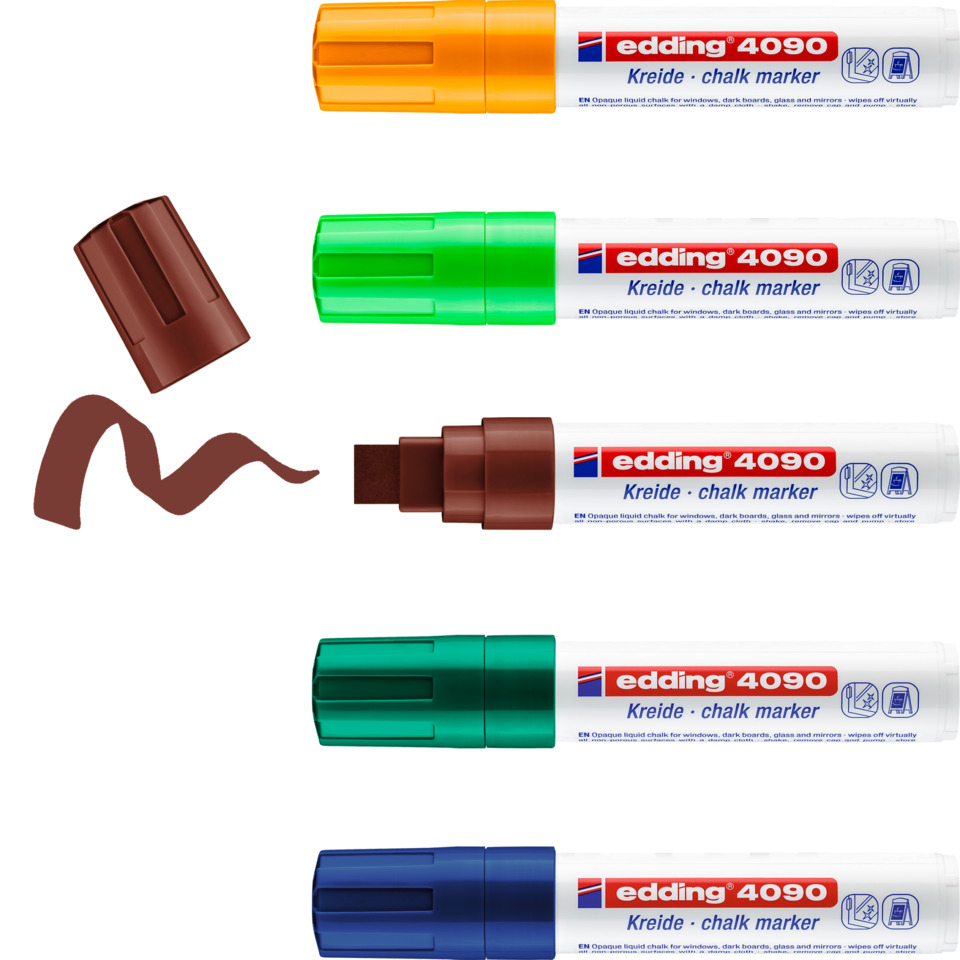 Kreidemarker, Chalk marker, Marker, Klarer Marker, Mehrfarbig