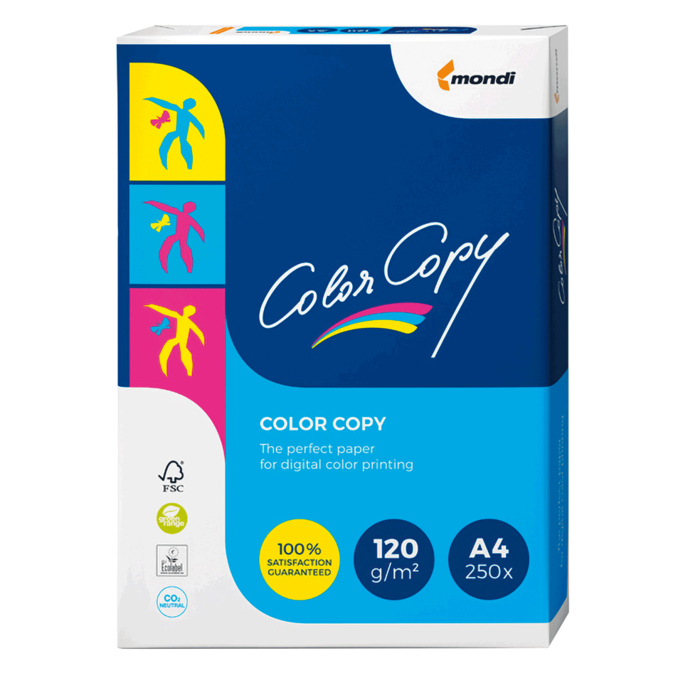 Color Copy paper, A4, 250x, 120 g/m2, color printing paper