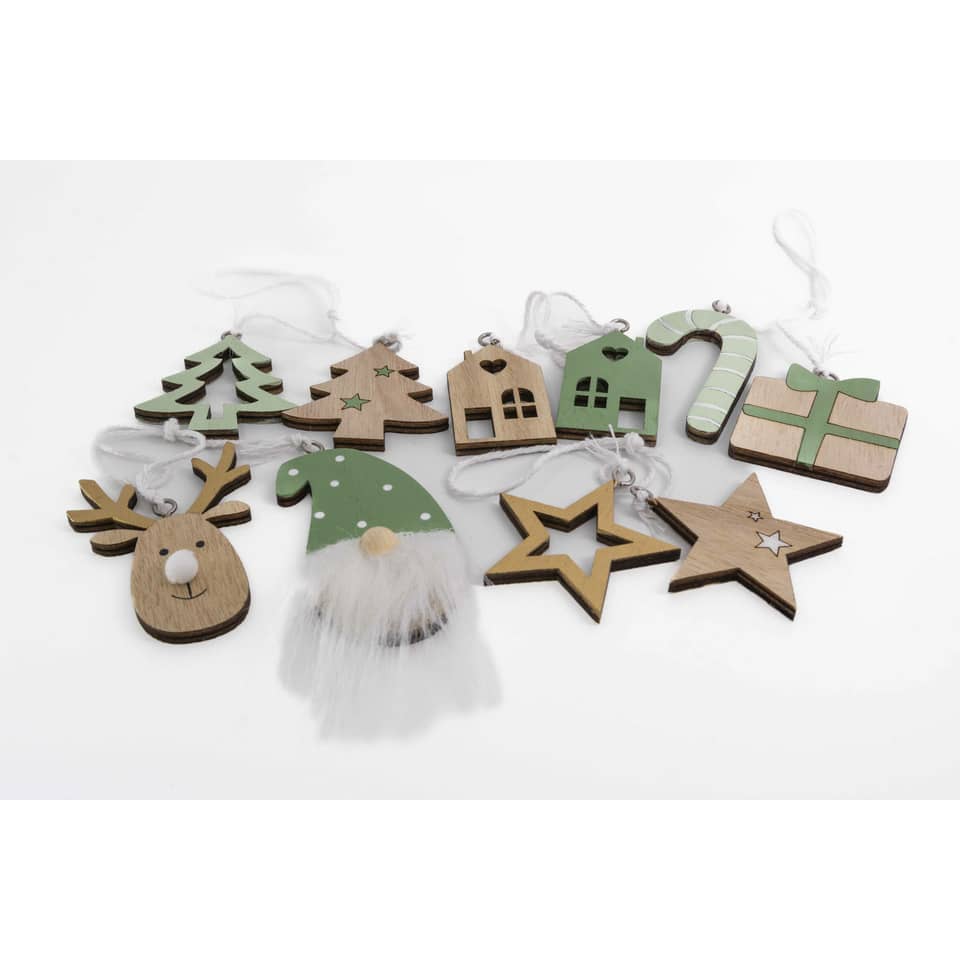 Baumbehang, 6,5 cm, 10 Stück, sortiert Manufaktur Locnikar 1191