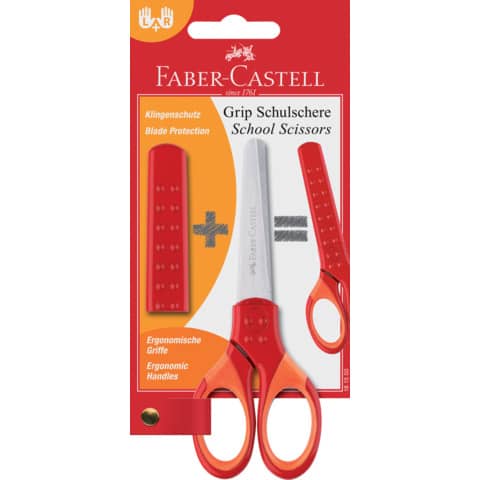 Schulschere GRIP rot FABER CASTELL 181550