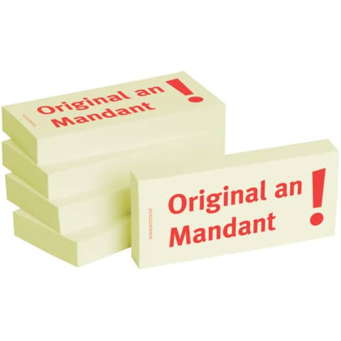 Haftnotiz Original an Mandant, 5 Stück BIZSTIX 1301010156