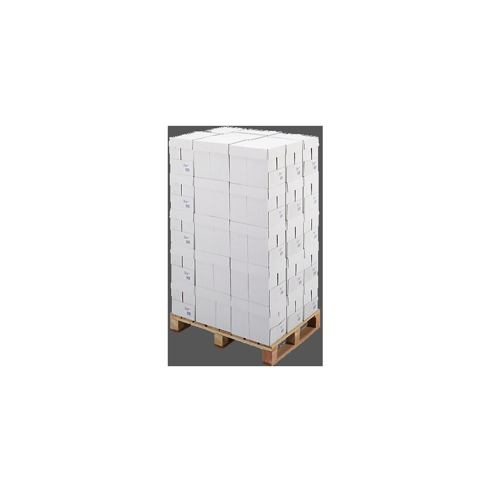 Palettenauslagerung, Kartonverpackung, weiße Boxen, Frachtpaket, Lagerung