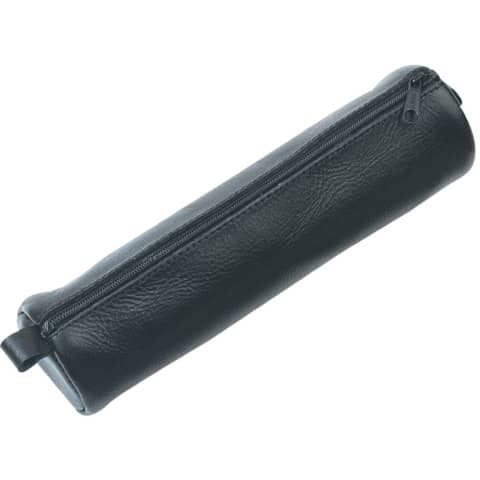 Schlamperrolle, 21 x 6 x 6 mm, Leder, schwarz ALASSIO 43031