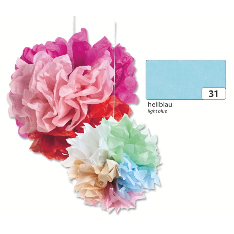 Papierblumen, Pompon, Dekoration, Rosenpink, Pastellfarben