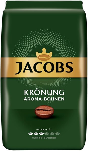 Kaffee Jacobs Krönung, Aroma Bohnen, 500 g, ganze Bohnen, Intensität: 6